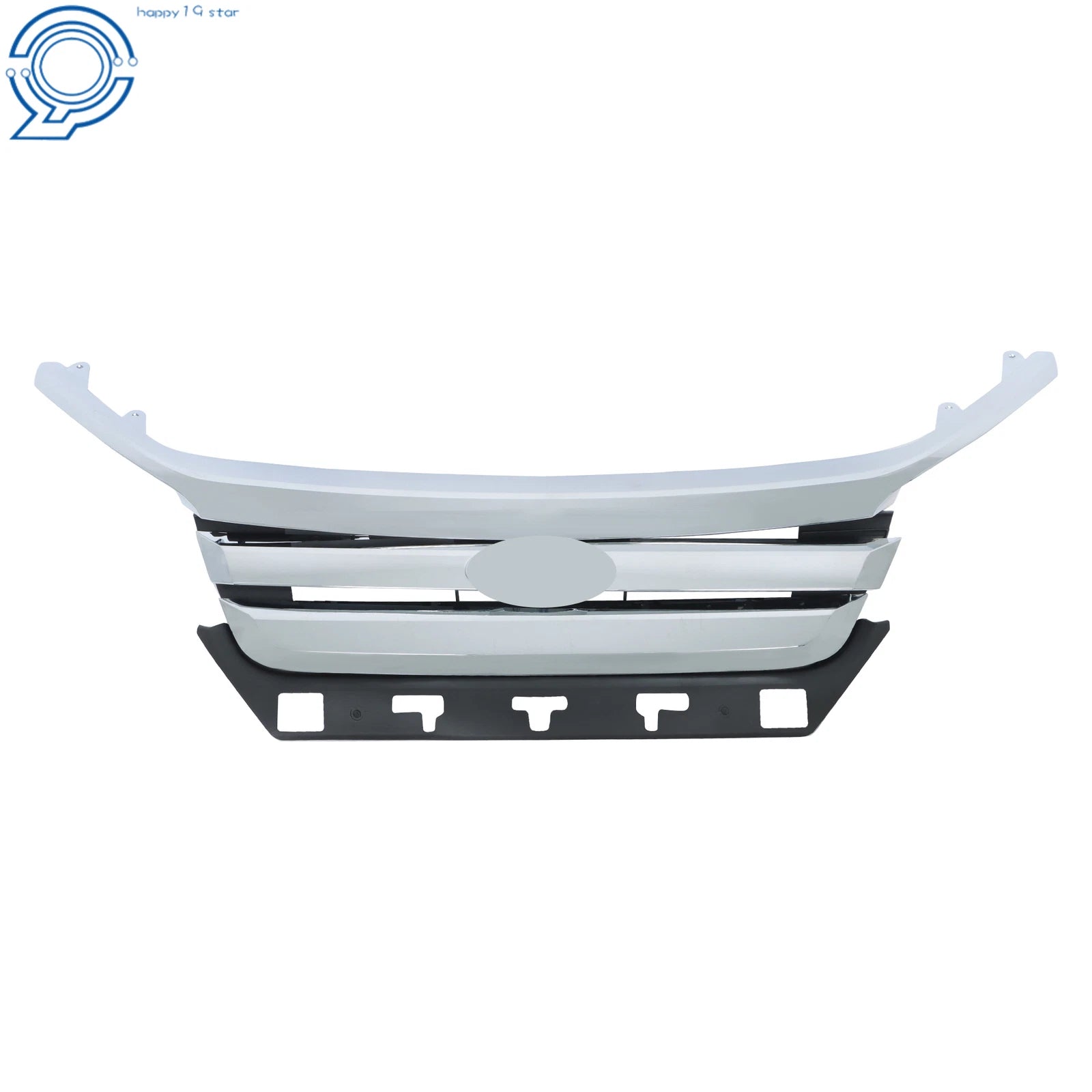 Set of 4 Front Upper Bumper Grilles with Chrome Trim for Ford Fusion (2010–2012)
