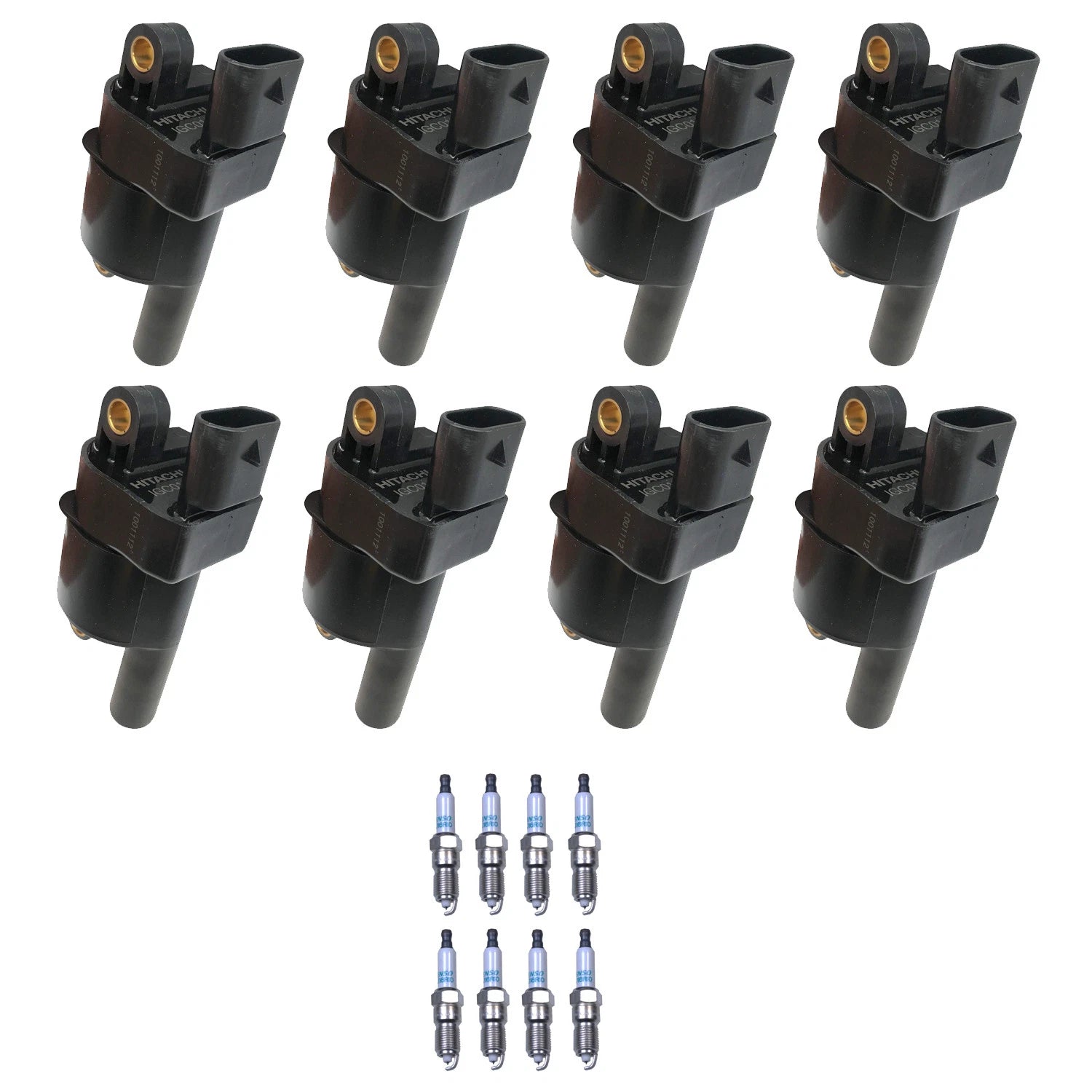 Set of 8 Ignition Coils & Denso Iridium Spark Plugs for CTS Tahoe Yukon (2003–2014)