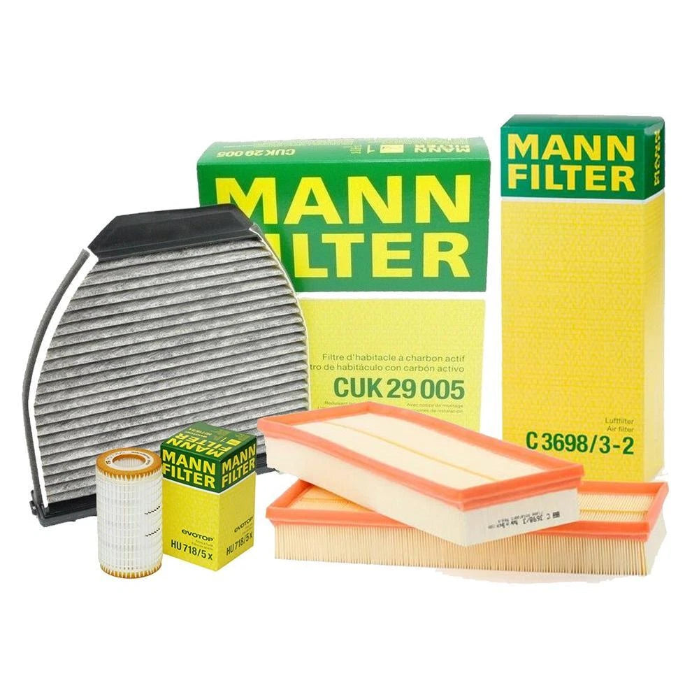 Mann Oil Air Carbon Cabin Filter Service Kit for Benz W204 W212 X204 (2007–2015)