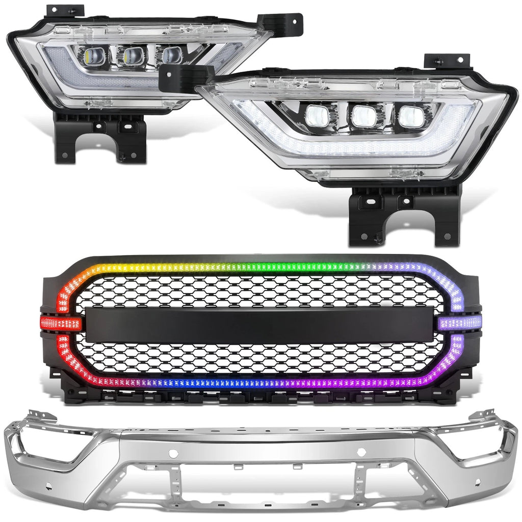 Chrome Clear LED Projector Fog Lights for F-150 (2021–2023)