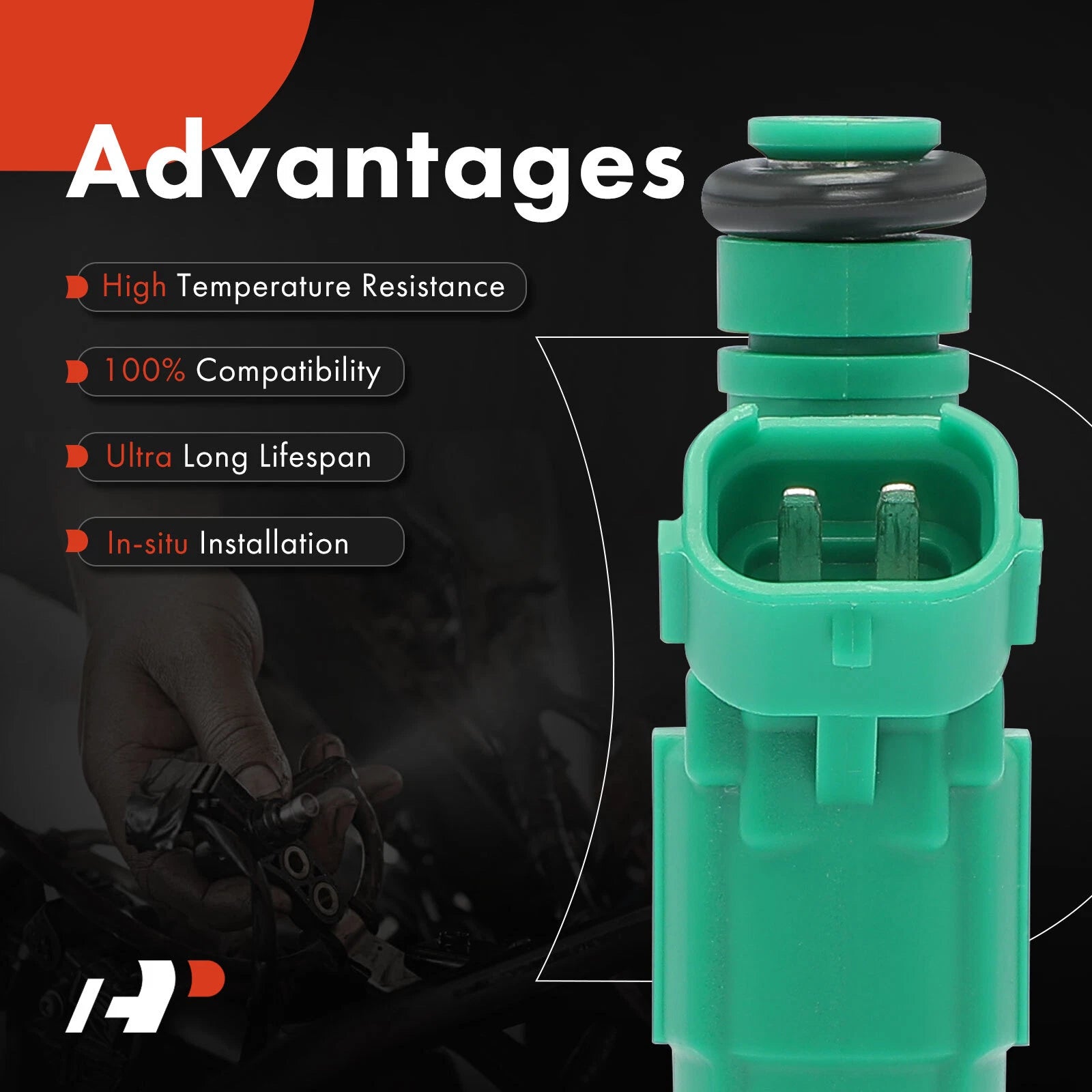 Set of 4 Fuel Injectors for Hyundai Sonata (2006–2007) Kia Optima (2006–2008) Rondo (2007–2009)