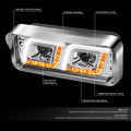 LED Tube Signal Headlight + Tool Box for Western Star 4800 Kenworth W900 (1981–2019)