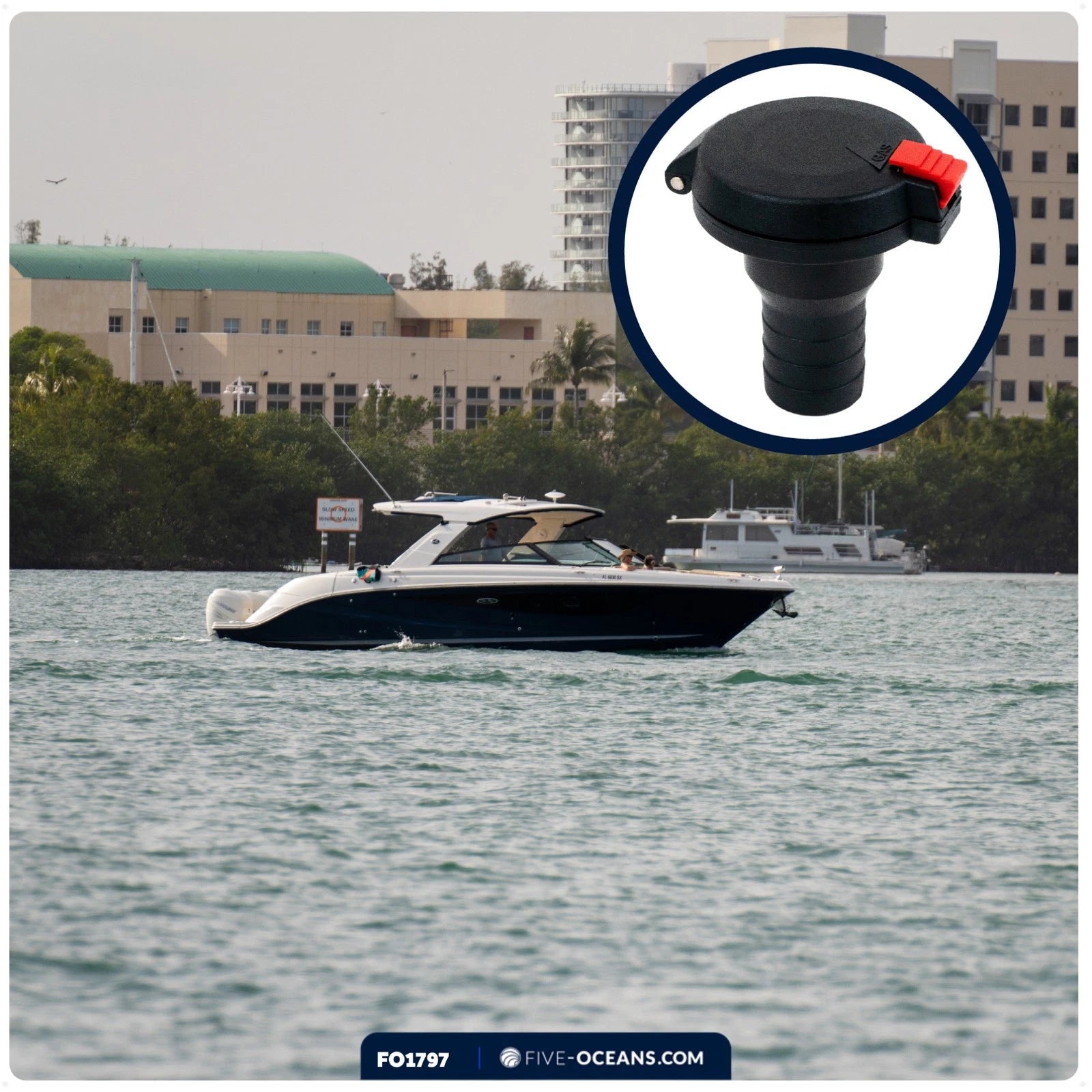 1-1/2" Boat Gas Deck Fill/Filler for Marine Fuel (Fits )