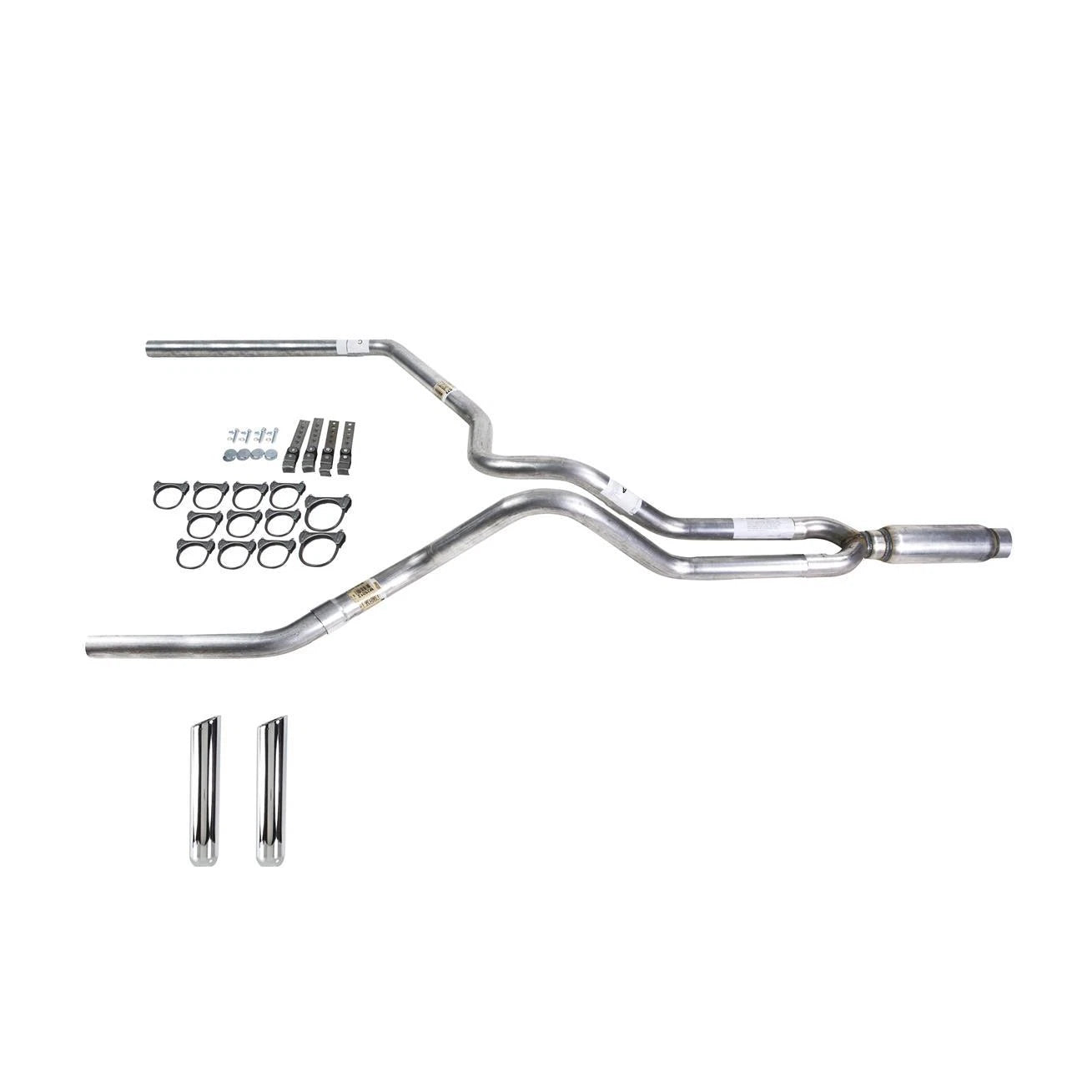 Dual Exhaust Pipe for Titan 04-05 (2.5" Glass Pack Muffler, RW Tip)