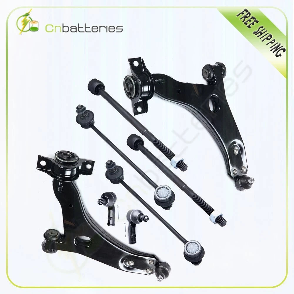 Set of 4 Front Lower Control Arm Ball Joints Sway Bars Tie Rods for Ford Focus (2000–2004)