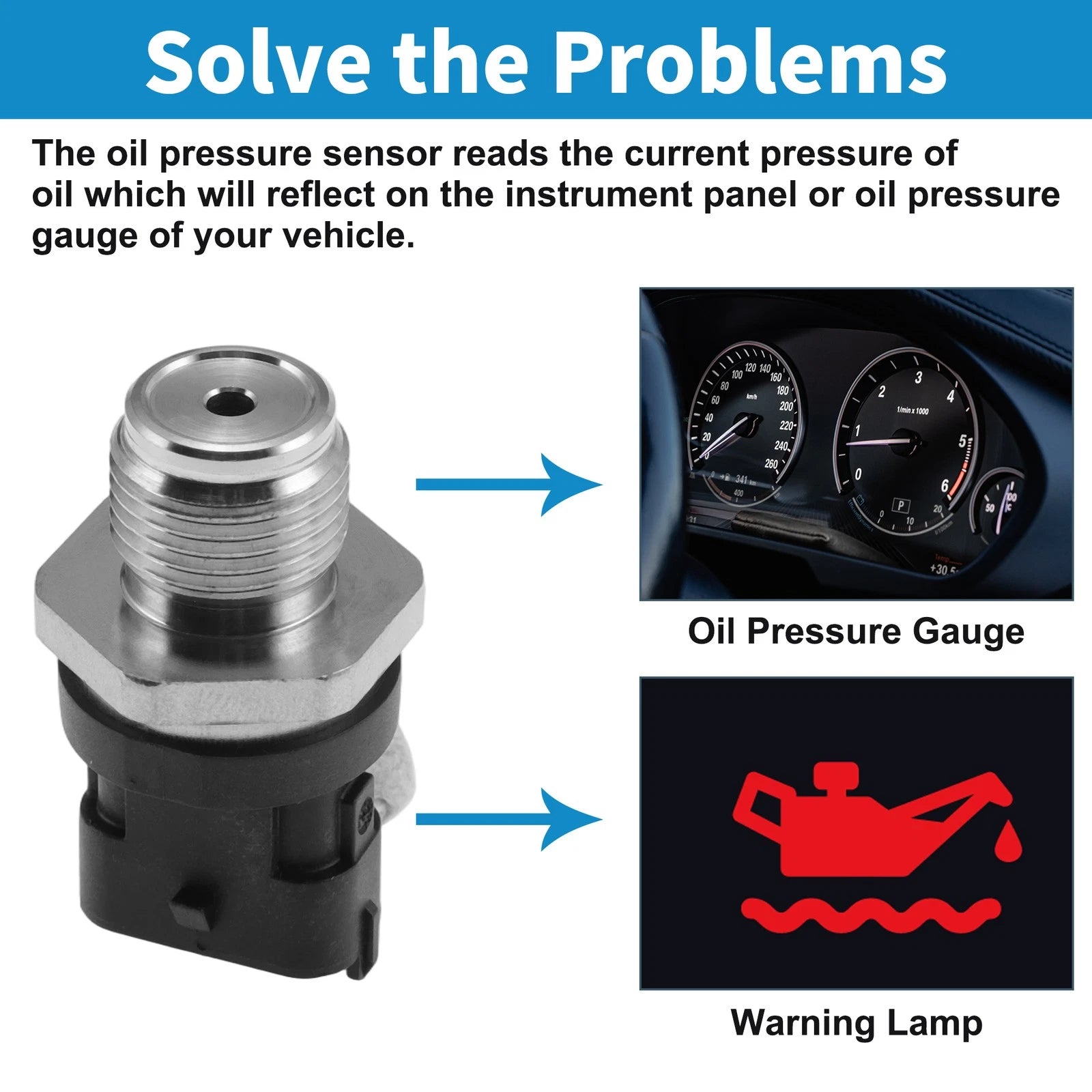 Engine Oil Pressure Sensor No.0061537828 for Mercedes-Benz E320 (2007–2009)