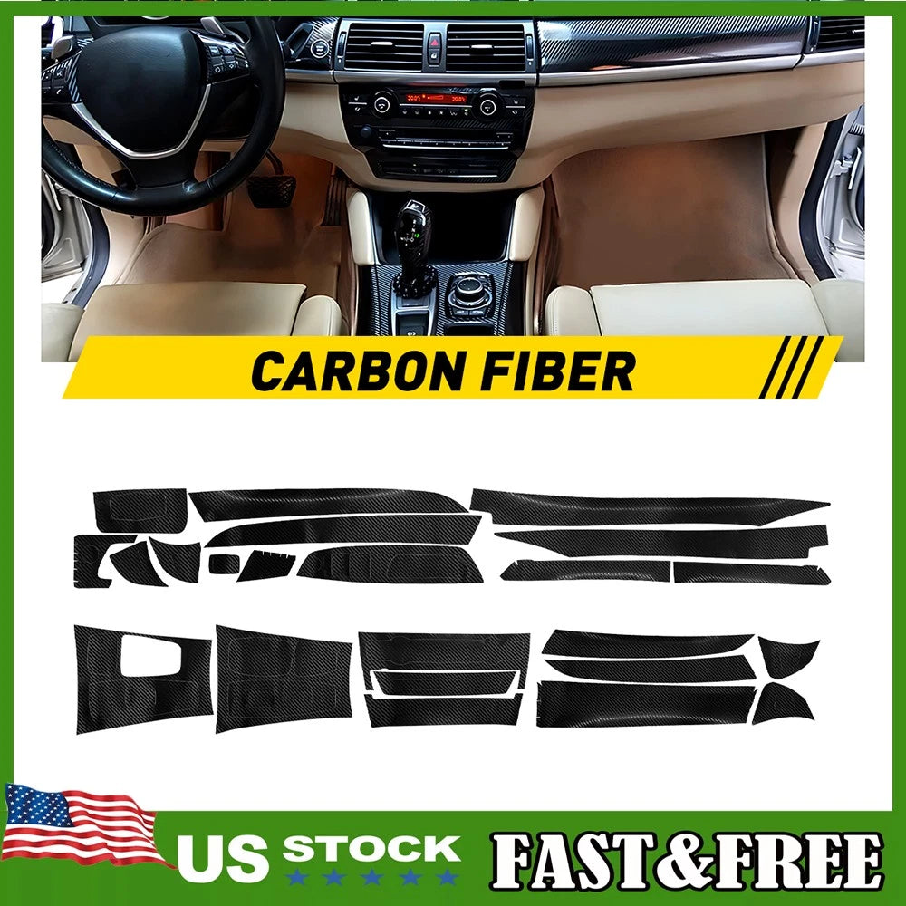 Carbon Fiber Interior Accessories Kit for BMW X5 X6 (2008â2014)