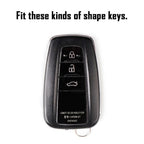 Black Remote Key Fob Case for Toyota Camry Corolla C-HR RAV4 Prius (2018-2023)