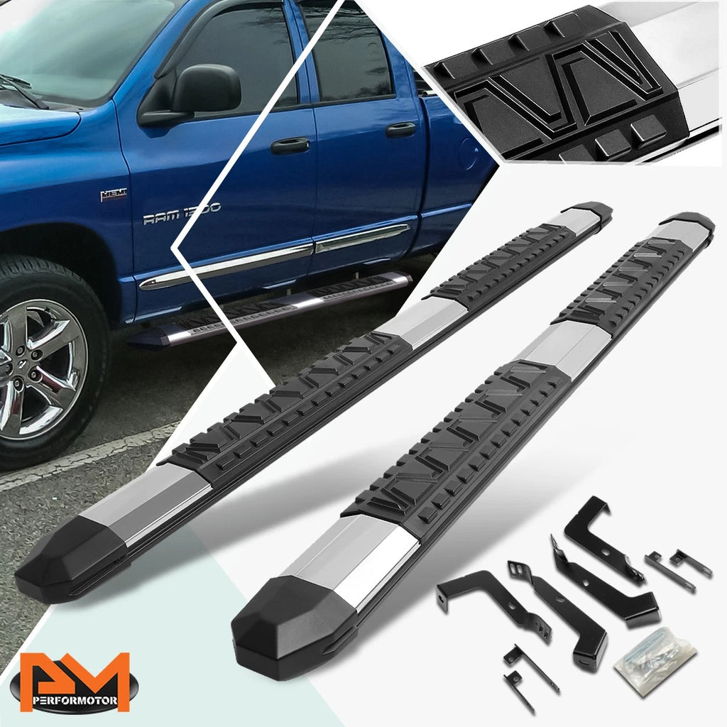 5" Aluminum Side Step Nerf Bars for Dodge Ram Quad Cab (2002–2009)