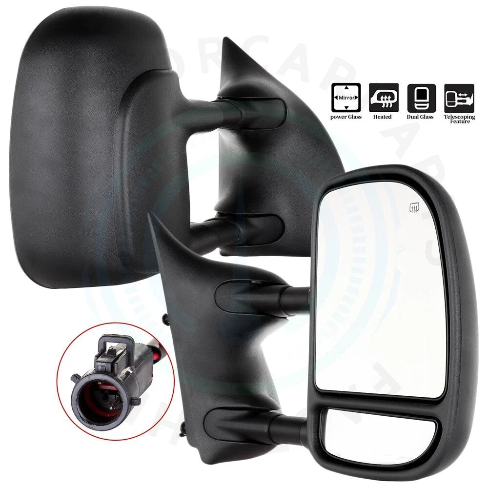 Power Heated Tow Mirrors for Ford F-250 F-350 F-450 Super Duty (1999–2007)