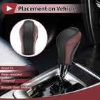 Gear Shift Knob Cover for Nissan Maxima (1 Pc, Black Brown Faux Leather)