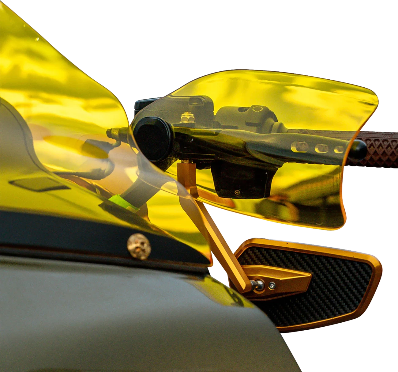 Klock Werks Flare Handguards for Harley-Davidson (Cable Clutch, Yellow)