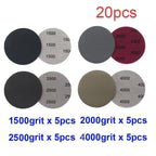 20pcs 3 Inch Wet or Dry Sandpaper Discs 1500 2000 2500 4000 Grit for Automotive