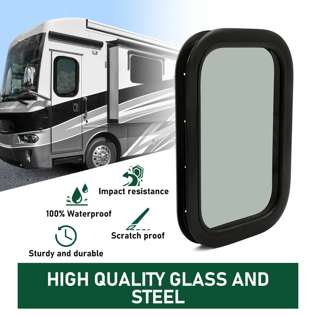 Vertical RV Window for Cargo Trailer (12" x 18" x 1.5") Tinted Glass