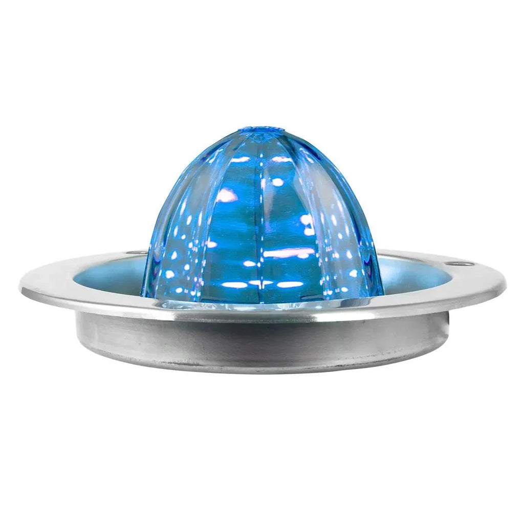 LED Light Flange Bezel Mount Clear Lens Replacement for Universal 4-3/8"