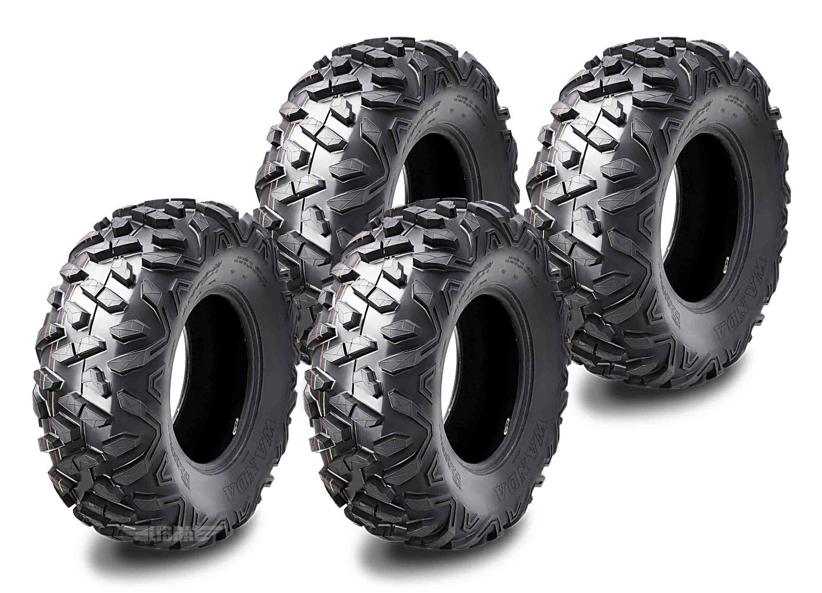 Set of 4 WANDA 26x8-14 UTV ATV Tires 6 Ply Bighorn Style - 10183