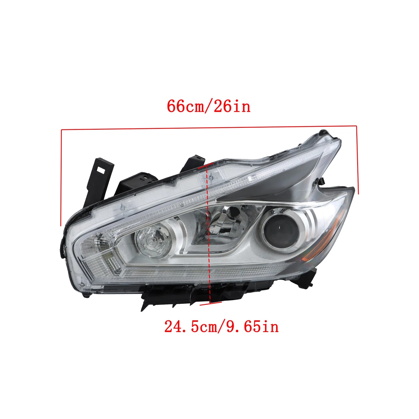 Driver Headlight for Nissan Murano (2015-2016) Clear Lens Halogen