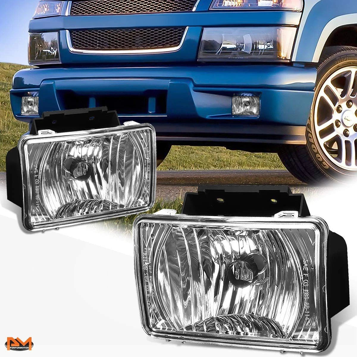 Clear Lens Fog Lights for GMC Canyon/Chevy Colorado (2004–2012)