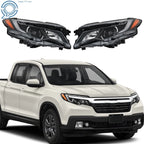 Headlights for Pilot Ridgeline RTL-T (2016–2020) W/LED DRL Driver & Passenger
