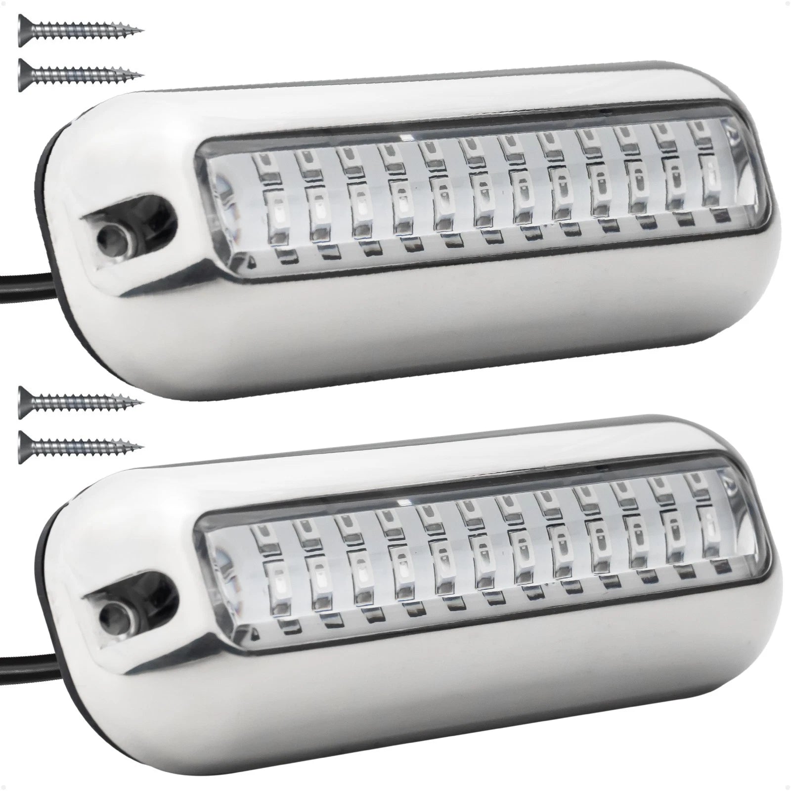 2X LED Underwater Transom Lights for Boat (12V)