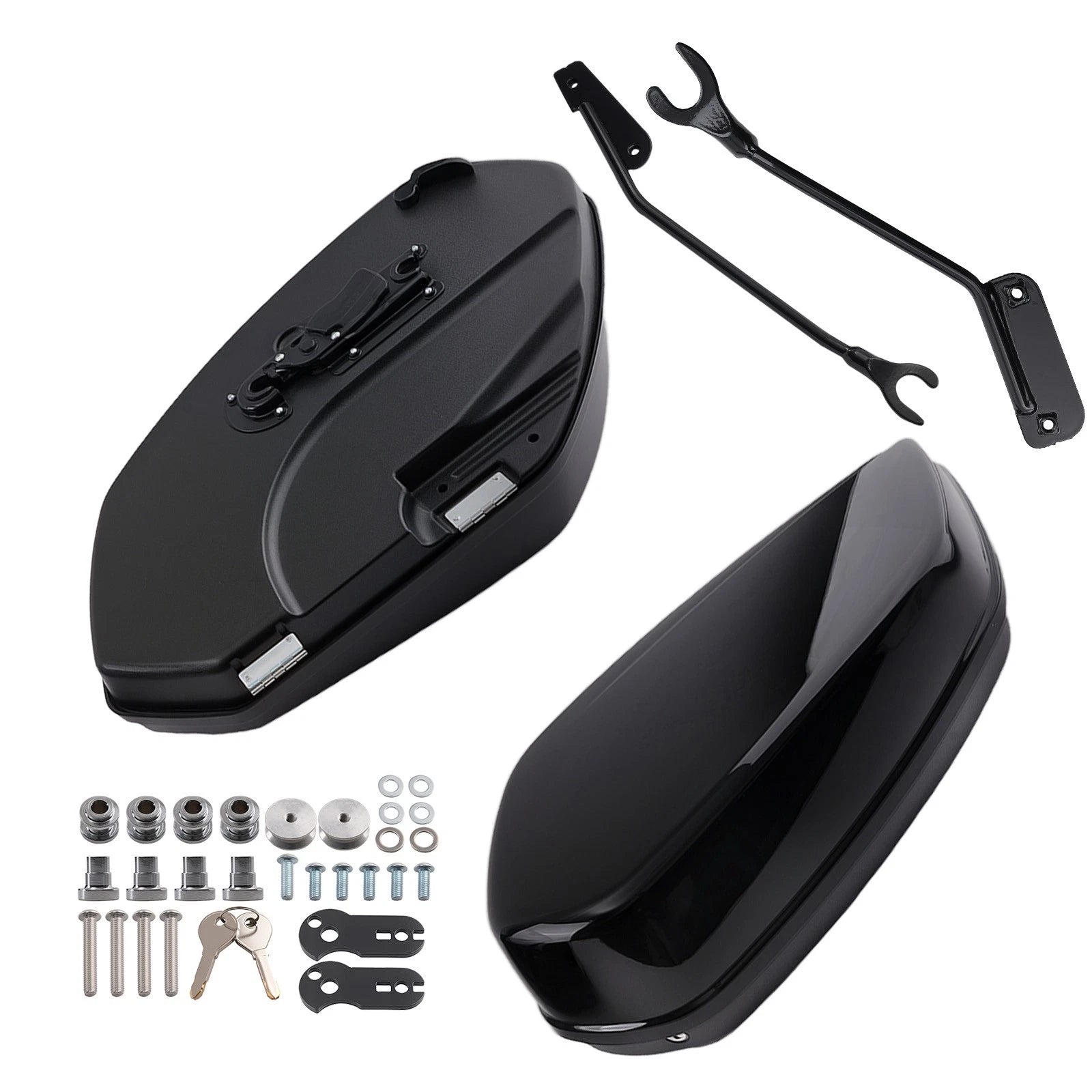 Ultimate Protection Gloss Black Saddlebags for Harley Low Rider El Diablo FXRST (2022–2022)