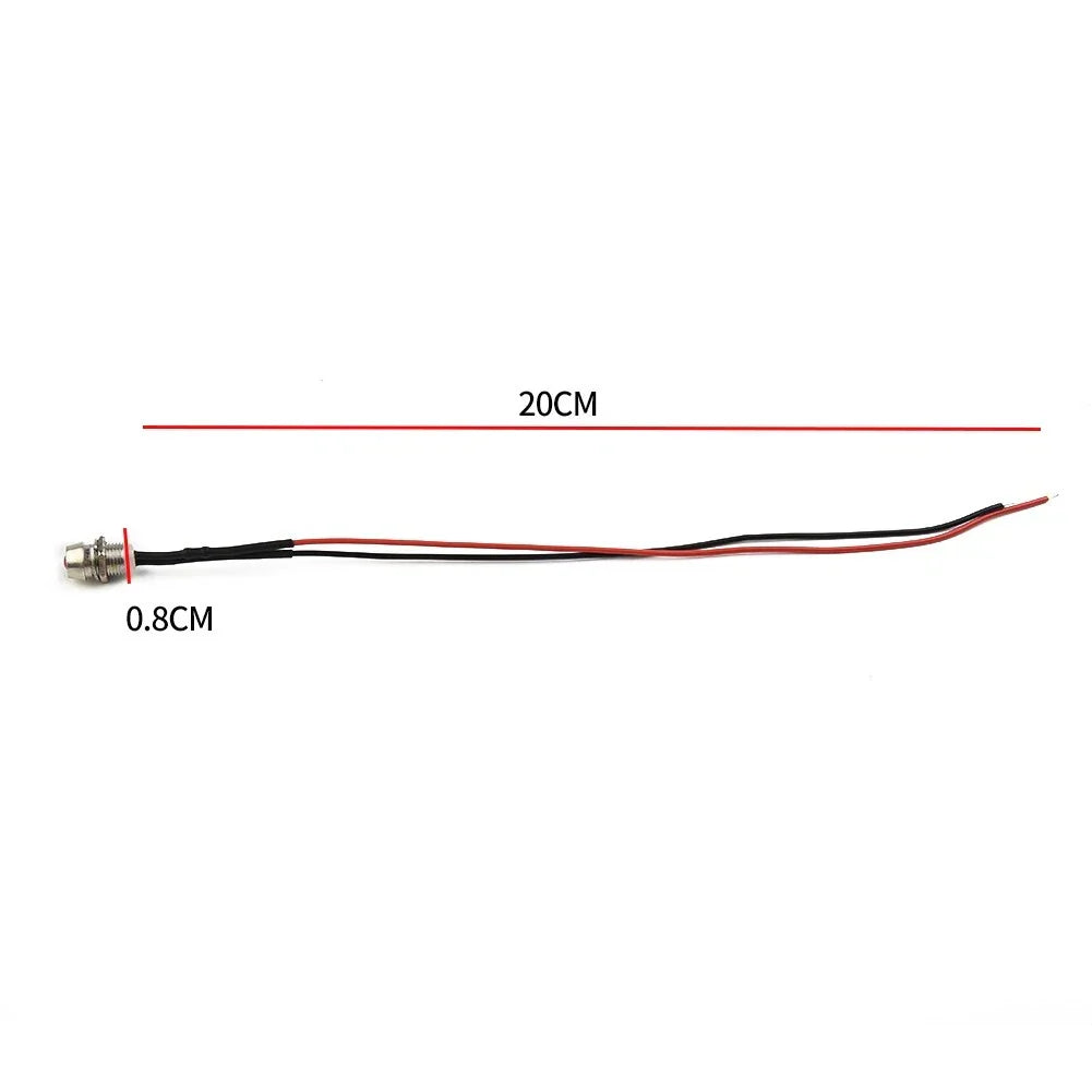 10pc 8mm LED Indicator Light Bulb Warn Light Lamp for DASH Panel Car Truck