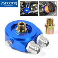 Oil Filter Cooler Sandwich Adapter for Blue Aluminum AN10