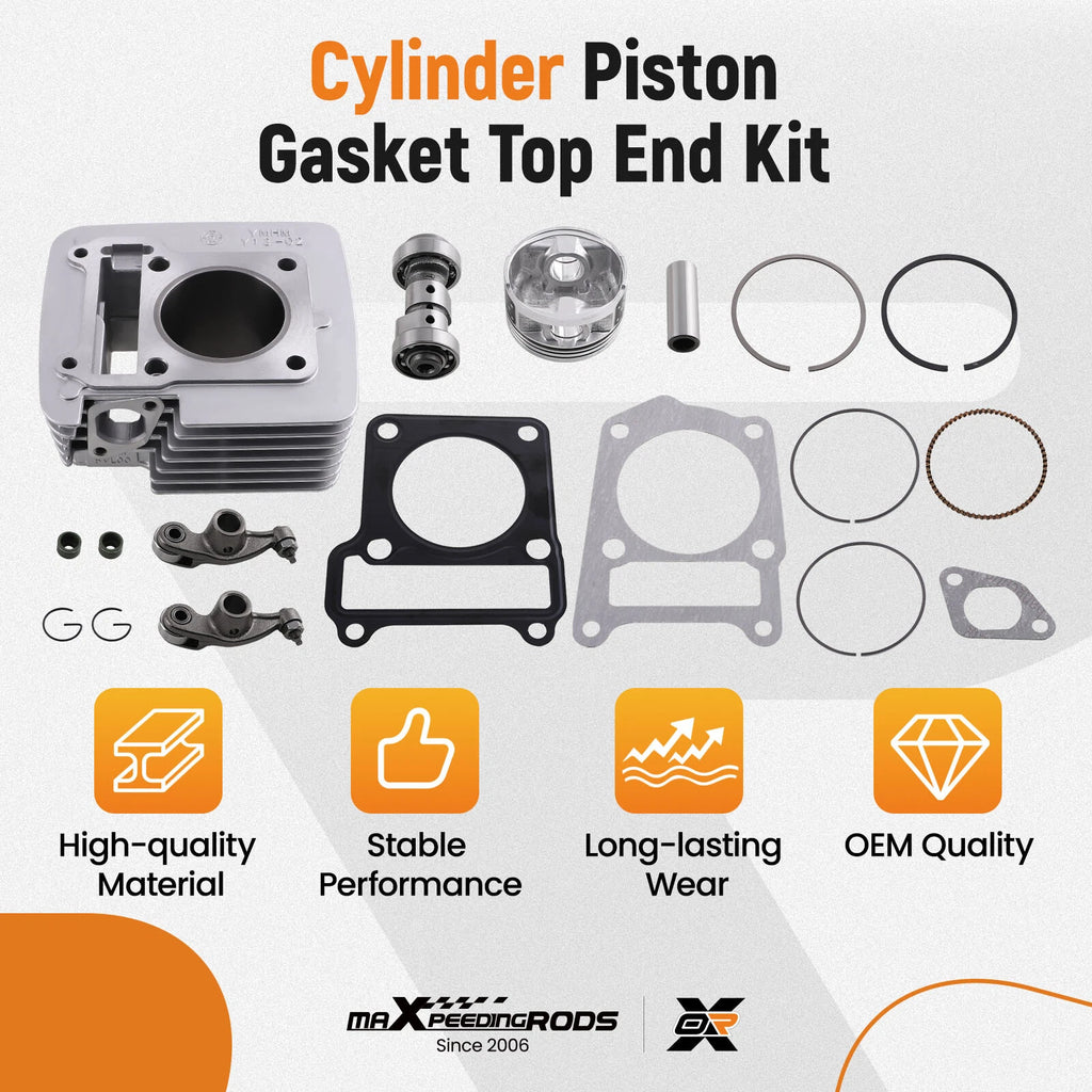 Cylinder Piston Camshaft Rocker Arm Kit for Yamaha TTR125 (2000–2023)