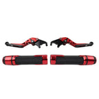 Red Extendable Brake Clutch Lever Grip Set for Yamaha YZF R1 (2009-2014)