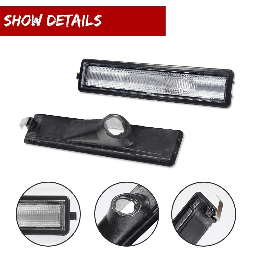 2X Clear Side Marker Lights for BMW E30, E34, E32