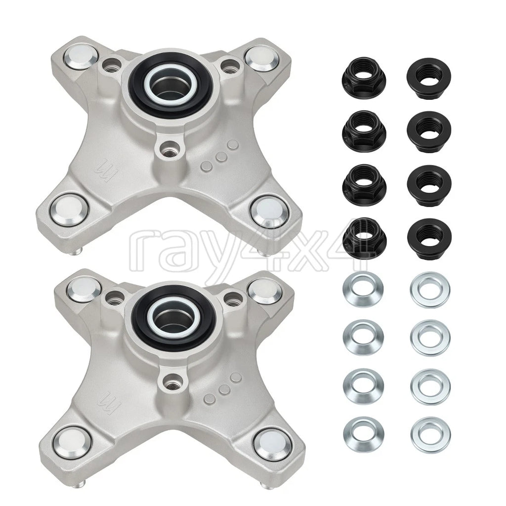 2X Front Wheel Hubs & Flange Lug Nuts for Honda TRX400EX Sportrax (2002–2008)