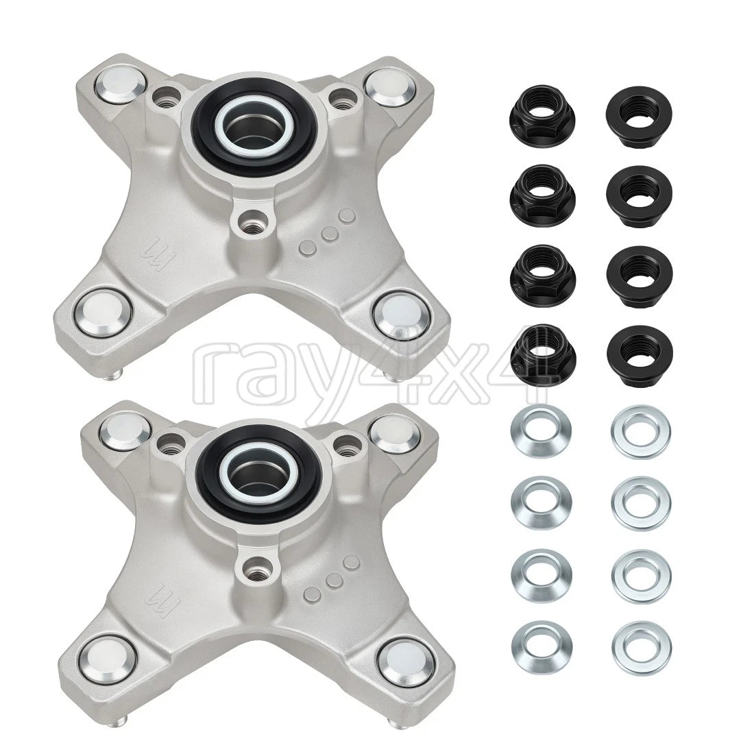 2X Front Wheel Hubs & Flange Lug Nuts for Honda TRX400EX Sportrax (2002–2008)