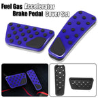 Set of 2 Blue Brake Gas Accelerator Pedal Covers for Dodge Charger (2009–2019)