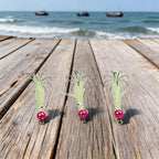 10X Glow in Dark Squid Hooks Fishing Lures for Saltwater (Sea & Boat)
