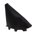 E Brake Boot Cover for Mazda 3 (2014–2016) - Carbon Fiber, Purple Stitch