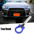 Tow Hook Screw On Round Ring for Mitsubishi Lancer EVO X (2008–2015) - Blue