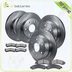 Set of 4 Front Rear Brake Rotors & Ceramic Pads for GMC Sierra 1500 (2001–2007)