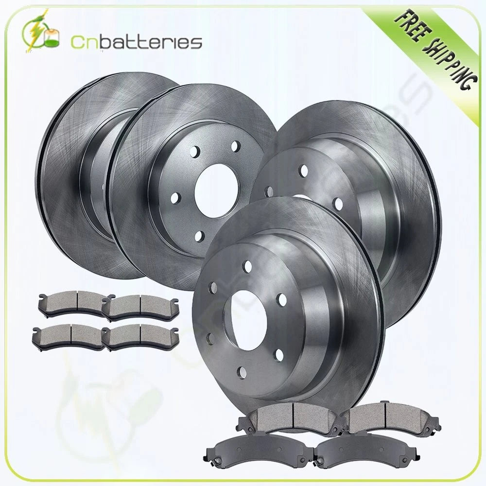 Set of 4 Front Rear Brake Rotors & Ceramic Pads for GMC Sierra 1500 (2001–2007)