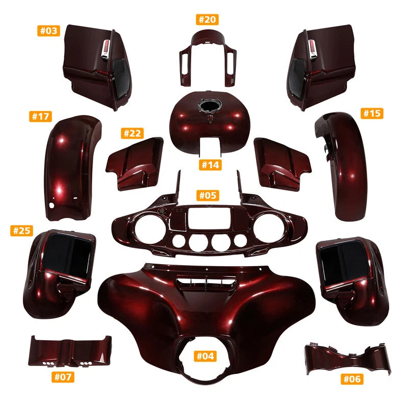 Fairings Body Work Kit for Harley Touring CVO Street Glide (2014–2023)