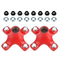2X Rear Red Wheel Hubs w/Nuts for Honda TRX250 300 400 X EX TRX450R TRX450ER