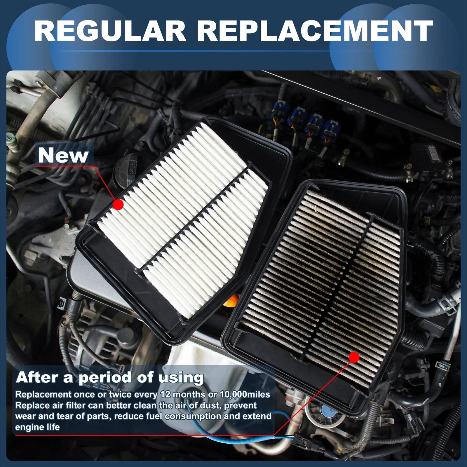 Engine Air Filter for Mercedes-Benz CLS500 (2006-2011) - 1 Pair