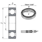 Deep Groove Ball Bearing 50x72x12mm for Various Models (6910)