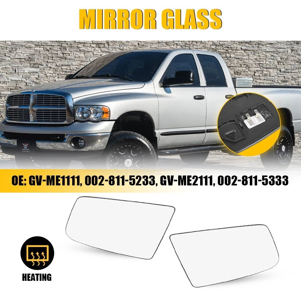 LH & RH mirror glass for Mercedes-Benz Sprinter 2500 3500 (2010–2018) 02-811-5333 EV