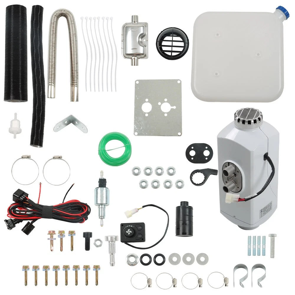 Diesel Air Heater Kit with LCD & Remote for Trucks, Boats, Cars (12V)