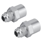 6AN Adapter Fittings for GM TBI Fuel Sending Units (Metric O-ring) Silver