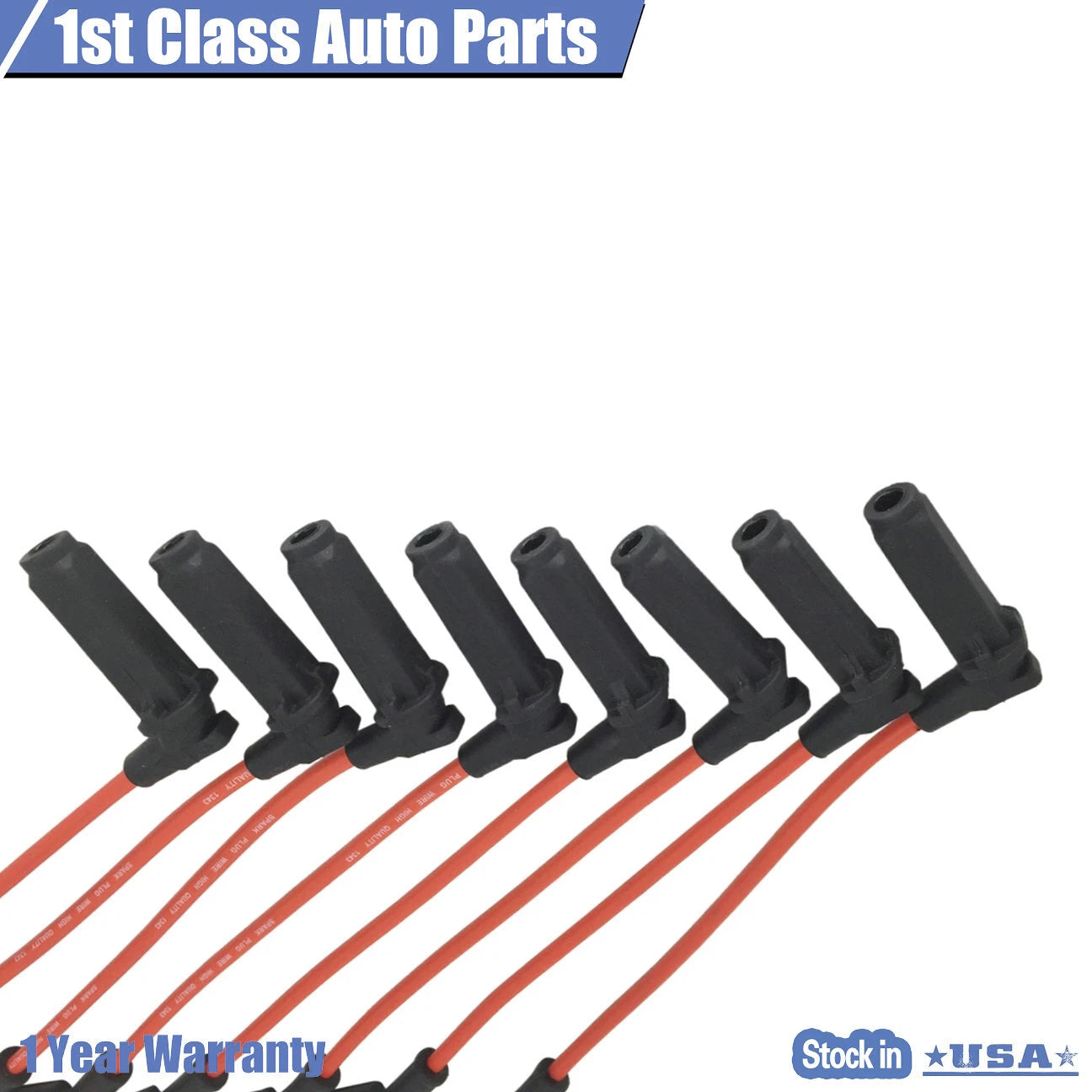Spark Plug Wires Set for Chevy GMC LS1 Vortec Cadillac (1999-2007)