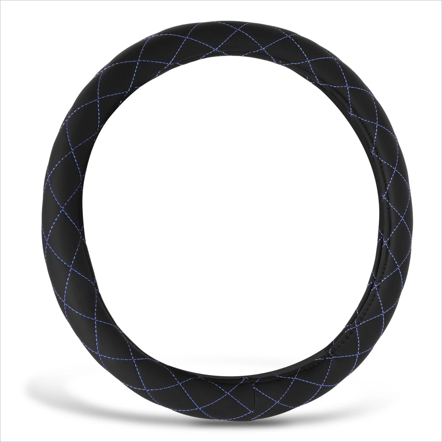 Steering Wheel Cover for (14.5-15" Diameter) Synthetic Leather Diamond Pattern