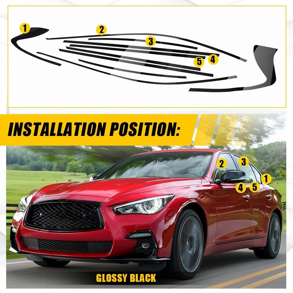 Chrome Delete Blackout Overlay for Infiniti Q50 Q50S (2014âPresent)