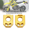 CNC Rear Chain Adjuster Axle Block for Suzuki DRZ400SM 400S 400E (2005–2024) Gold