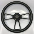 14 Inch Billet Aluminum Steering Wheel with Horn Button for Universal Fit (All)